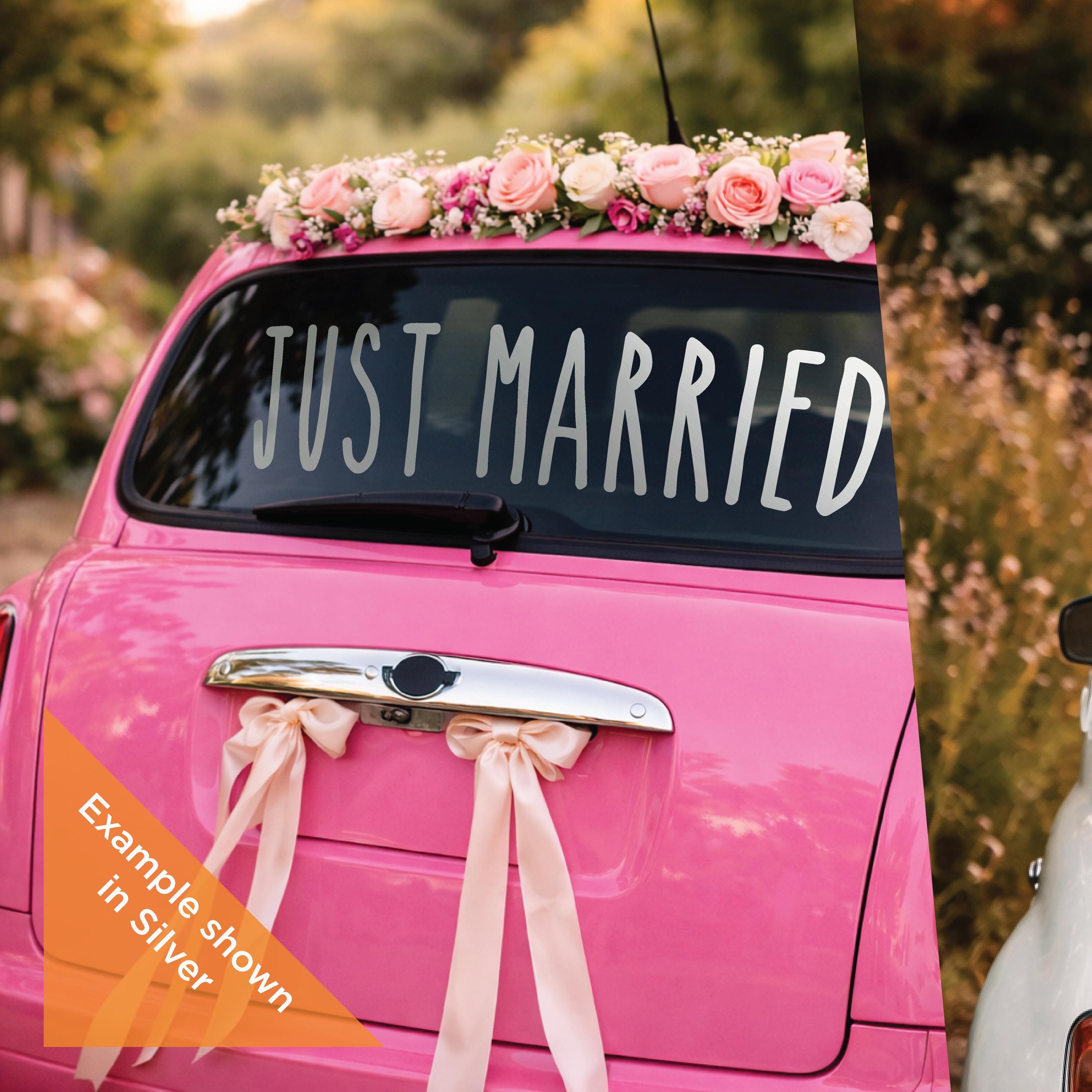 JUST MARRIED Car Sticker • Removable Vinyl Decal • Any Colour - Etsy