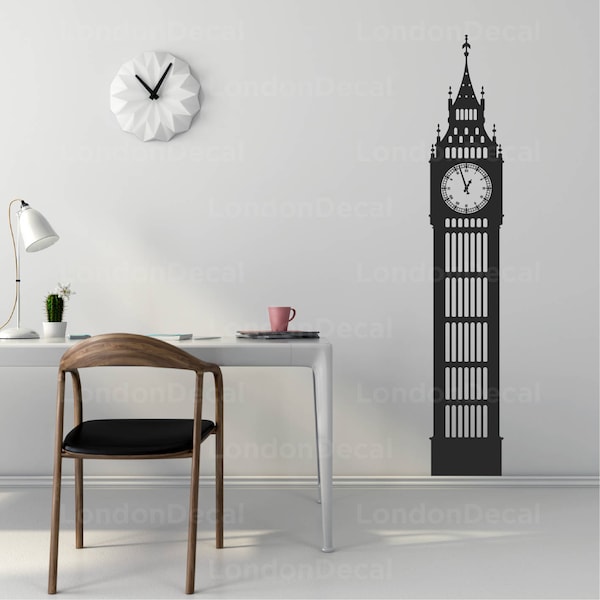 BIG BEN Londres extraíble vinilo pared calcomanía pegatinas decoración del hogar arte