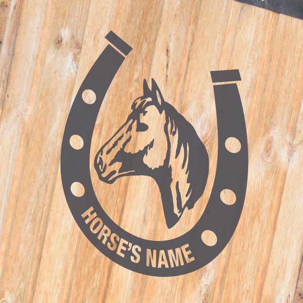 Horse Trailer Name Decals Etsy