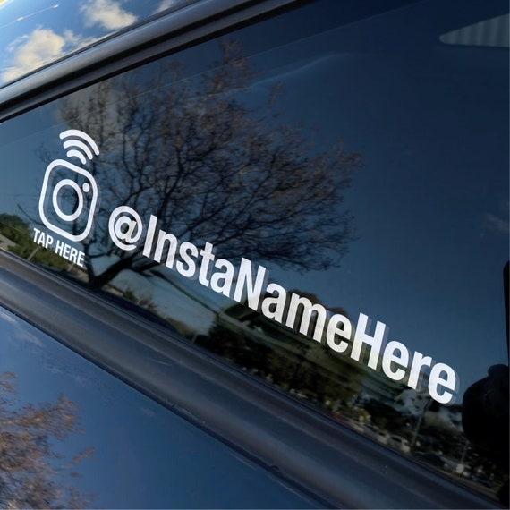 INSTAGRAM QUICKTAPS Vinyl Aufkleber Aufkleber NUR Social-Media-Name Auto  Fenster Stoßstange - .de