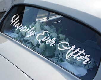 Felices para siempre / Boda nupcial / Calcomanía de vinilo removible para auto