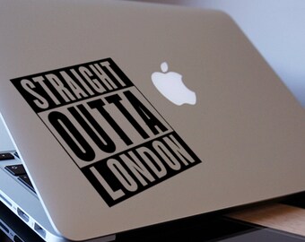 STRAIGHT OUTTA LONDON MacBook Decal Sticker s’adapte à tous les modèles de MacBook