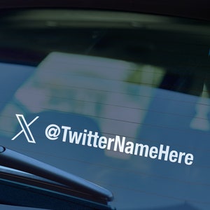 TWITTER/X SOCIAL_MEDIA TAGS - Car Window Bumper Vinyl Decal Sticker.