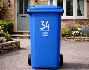 Wheelie Bin Stickers • Personalised Decal • Art Deco Style