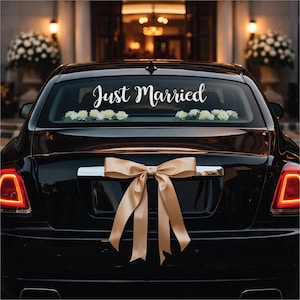 JUST MARRIED Car Sticker • Removable Vinyl Decal • Any Colour image 5