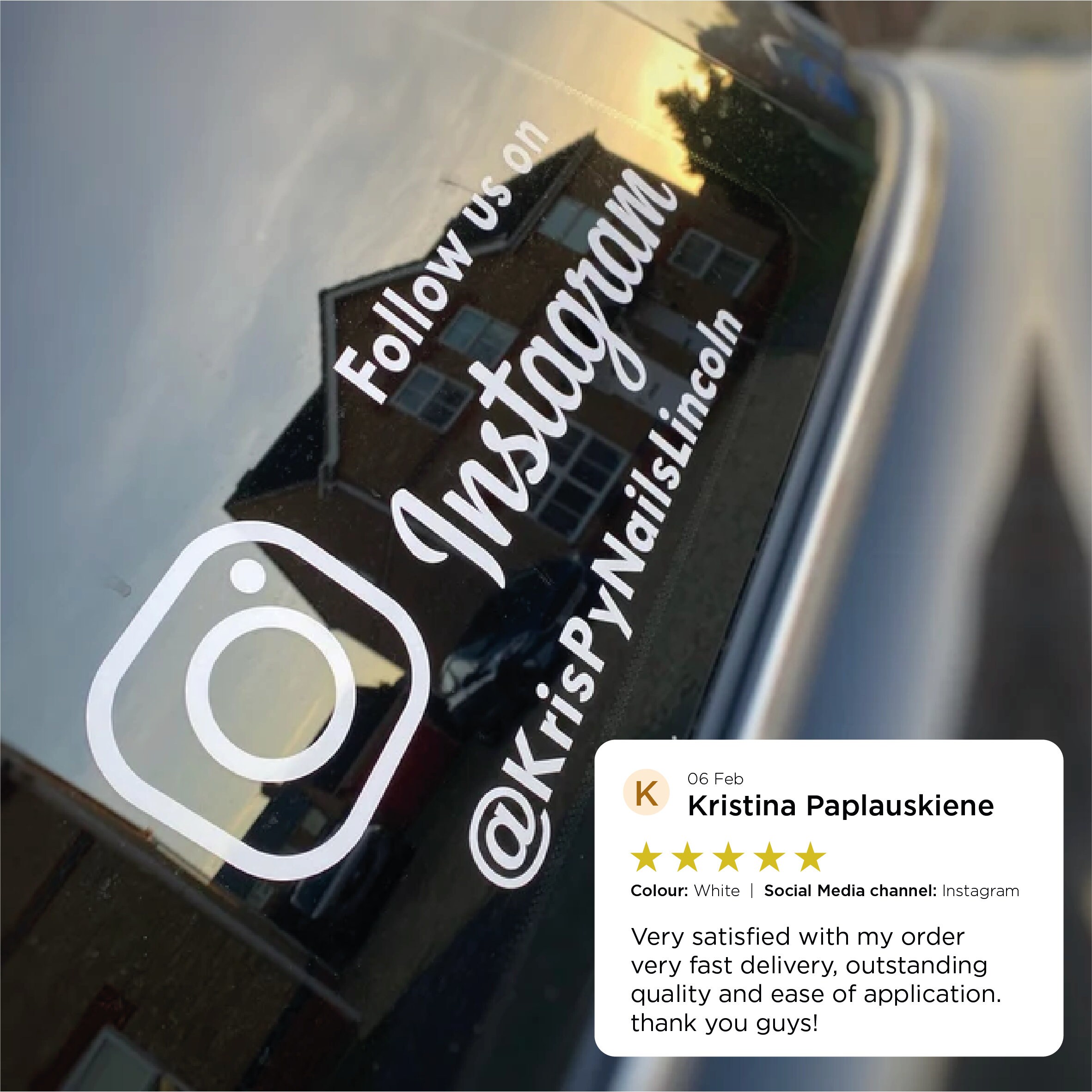 Follow us on Instagram Sticker Clean