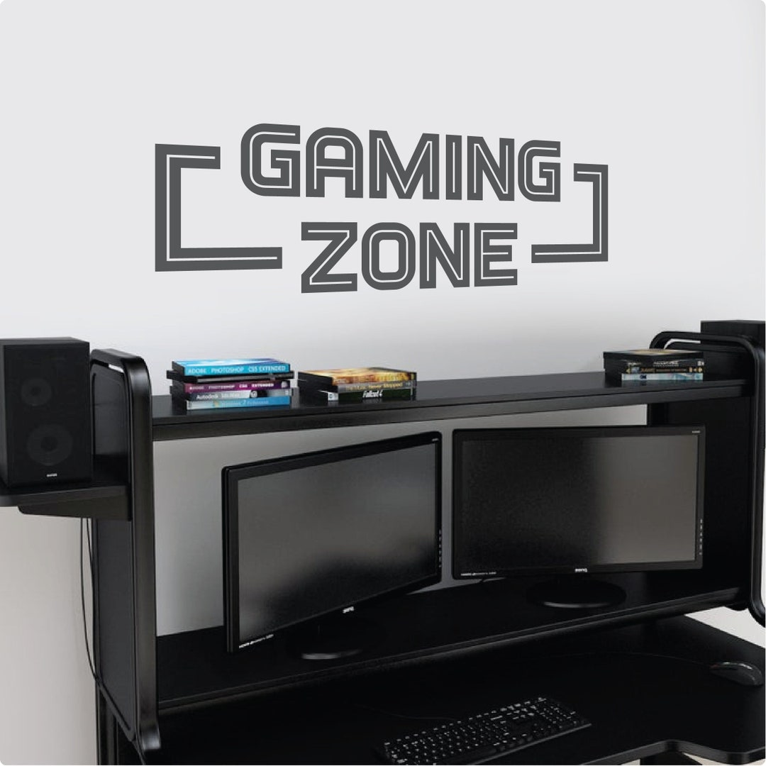 GAMING ZONE Vinyl Wall Decal Sticker 24 Colours Available Etsy
