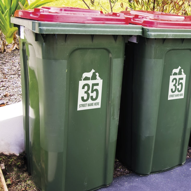 DOG WHEELIE BIN Vinyl Decal Any Colour Etsy