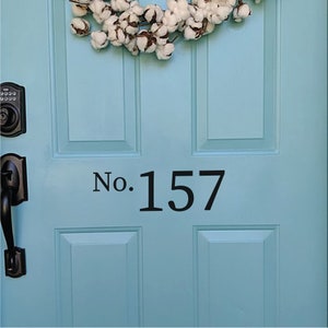 HOUSE NUMBER | Front Door LetterBox Post Box | Home Vinyl Decal Sticker | 24 colours available