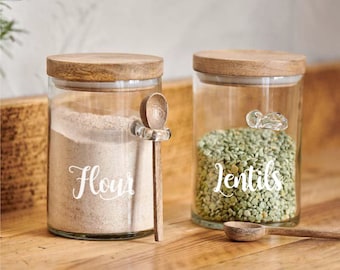 KITCHEN PANTRY Vinyl Decal stickers for Kitchen Jar Labels, Tea Coffee Sugar Labels, Pantry Canisters, Glass Jars, Organisation - Type 3