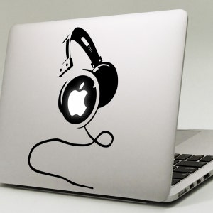 HEADPHONES MacBook Decal Sticker fits all MacBook models