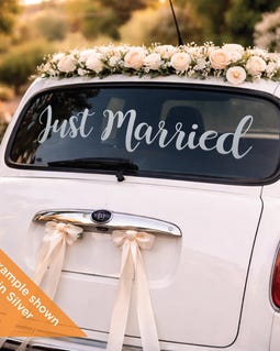 JUST MARRIED Car Sticker • Removable Vinyl Decal • Any Colour - Etsy
