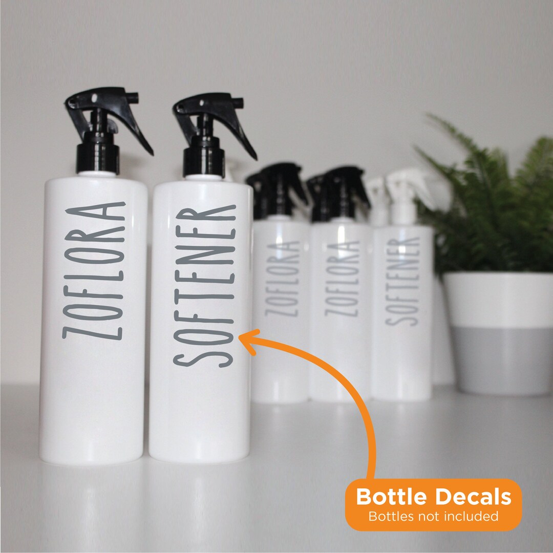 ZOFLORA AND SOFTENER Mrs Hinch Inspired Spray Bottle Decals Stickers