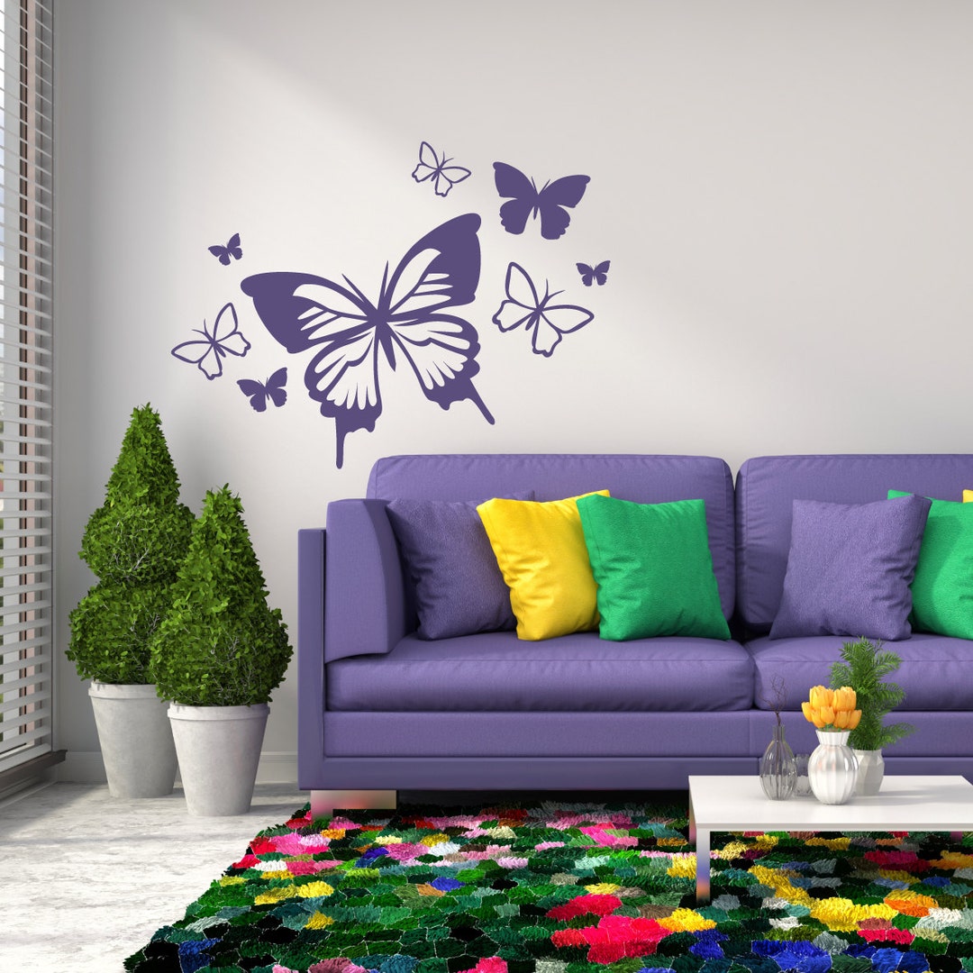 BUTTERFLIES Removable Vinyl Wall Decal Stickers Home Decor Art - Etsy