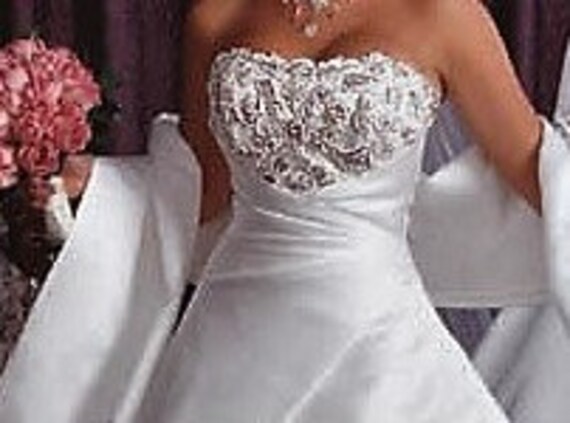 mermaid dress wedding dress bridal FREE petticoat Luxurious haute couture white satin embroidered Duchess satin wedding dress