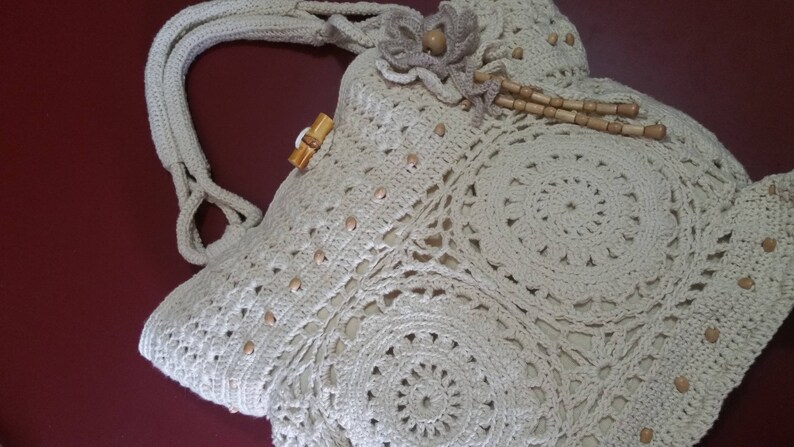 made in France tote bag bohemian Bag TRENDY nature for this summer woman/'s hook bag Hand made perfect for the beach or city. gift