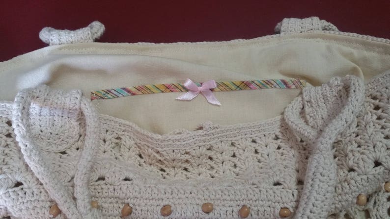 made in France tote bag bohemian Bag TRENDY nature for this summer woman/'s hook bag Hand made perfect for the beach or city. gift