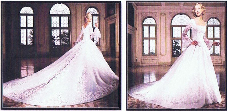 wedding dress Bridal dress organza and white lace drags satin Cathedral duchess MAGIC dress Wedding dress FRENCH manufacturing