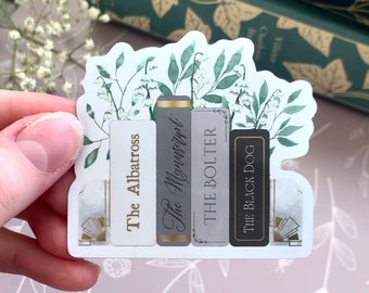 Poets Variants Neutral Gradient Books Sticker -- Gold Accents
