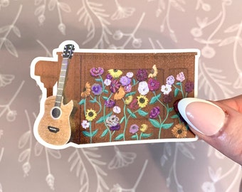 Eras Surprise Song Piano and Guitar Shimmery Sticker