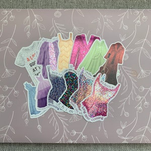 ALL Eras Outfits Glitter Tour Sticker Bundle -- 12 Stickers