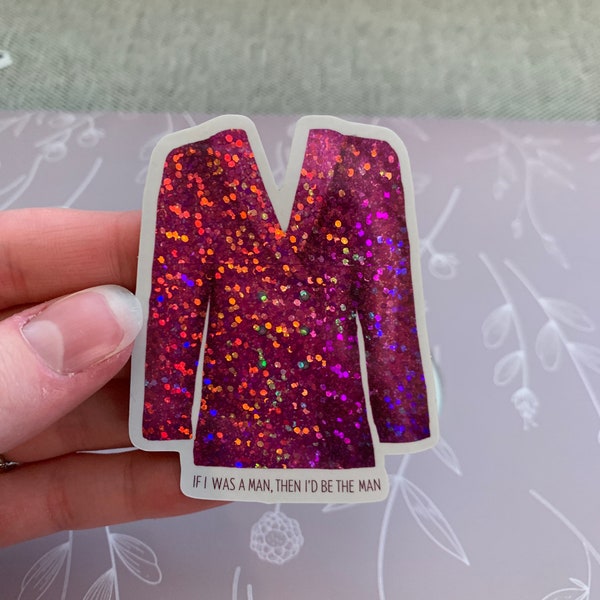 Pink Glitter Man Blazer, Eras Tour Outfit Sticker