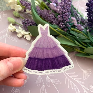 Enchanting Eras Lavender Ballgown Sticker, This Night is Sparkling Tour Dress Sticker