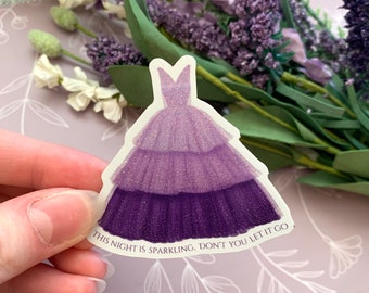 Enchanting Eras Lavender Ballgown Sticker, This Night is Sparkling Tour Dress Sticker