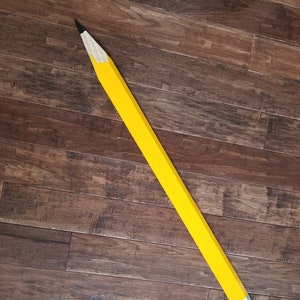 SLIM LINE   4 Foot Handcrafted Giant Pencil, wall art, teacher, classroom art, wooden designs, classroom decor,