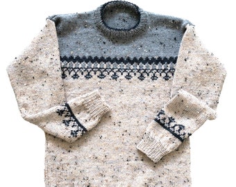 Children's Nordic design Motif sweater knitting pattern, sizes 24 to 30 inch chest -  PDF download - fair-isle - Scandinavian - Norway