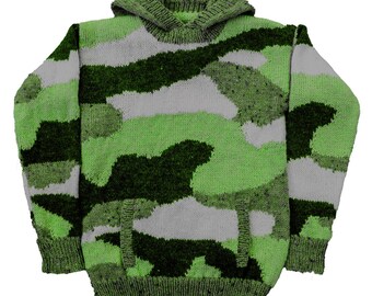 TTTMSW Camouflage pullover knit (GREEN)