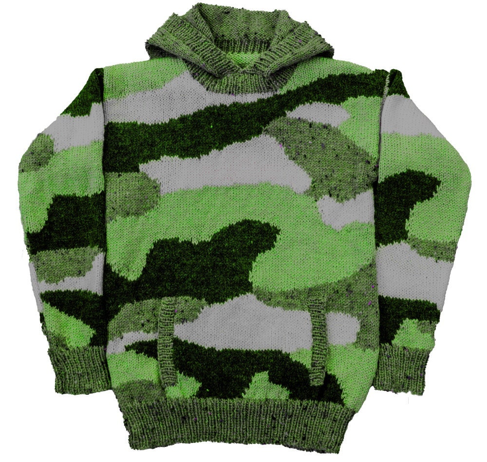 Camouflage Hoodie With Hand-warmer Pockets - English PDF