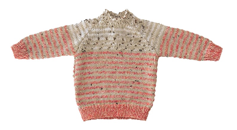 PDF download Rufty Tufty Toddler's sweaters knitting pattern & cap sizes: 18 to 22 inch chest Children's with button opening image 8