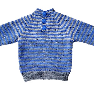 PDF download Rufty Tufty Toddler's sweaters knitting pattern & cap sizes: 18 to 22 inch chest Children's with button opening image 5