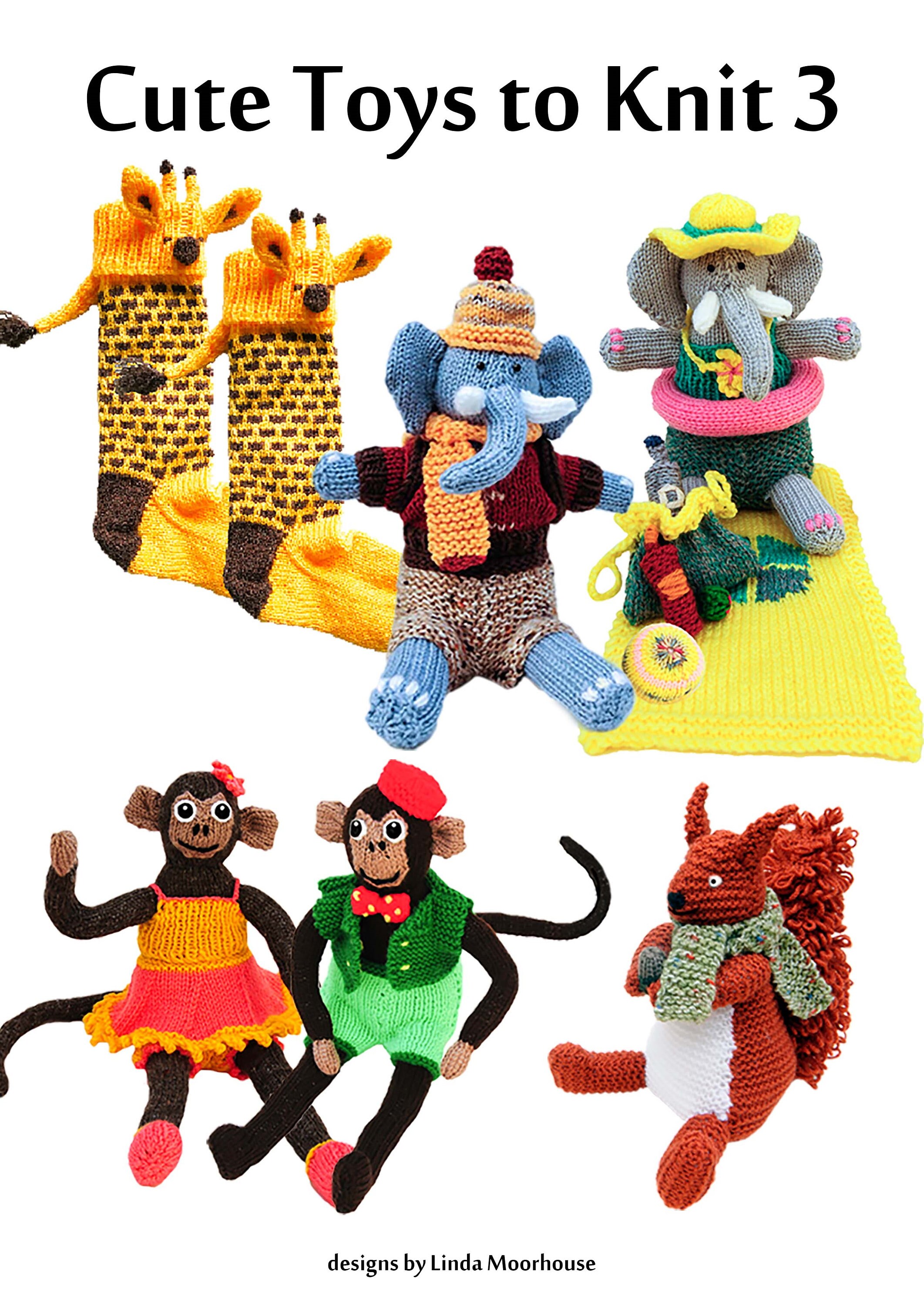 Cute Toys to Knit PDF Knitting Pattern Monkey and Elephant Etsy UK