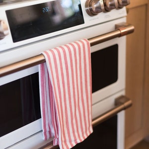 Red Stripe French Dishtowel