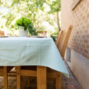 Blue Rectangle Table cloth - Linen Tablecloth - Rectangular Tablecloth - Light Blue - Pale Blue Tablecloth - Cotton - English Tablecloth
