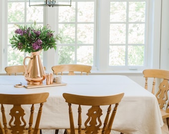 Natural Linen Tablecloth - 100% Natural Flax and Cotton Tablecloth - Rectangular Tablecloth - Neutral Tablecloth - Plain Tablecloth