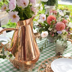 Moss Ruffled Gingham Tablecloth Bild 2