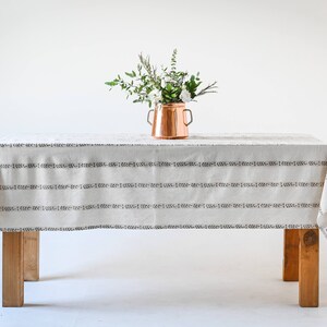 Rectangle Walnut Leaf Tablecloth Natural Linen Tablecloth Rectangle Tablecloth French Tablecloth Wedding Tablecloth Home Decor image 2