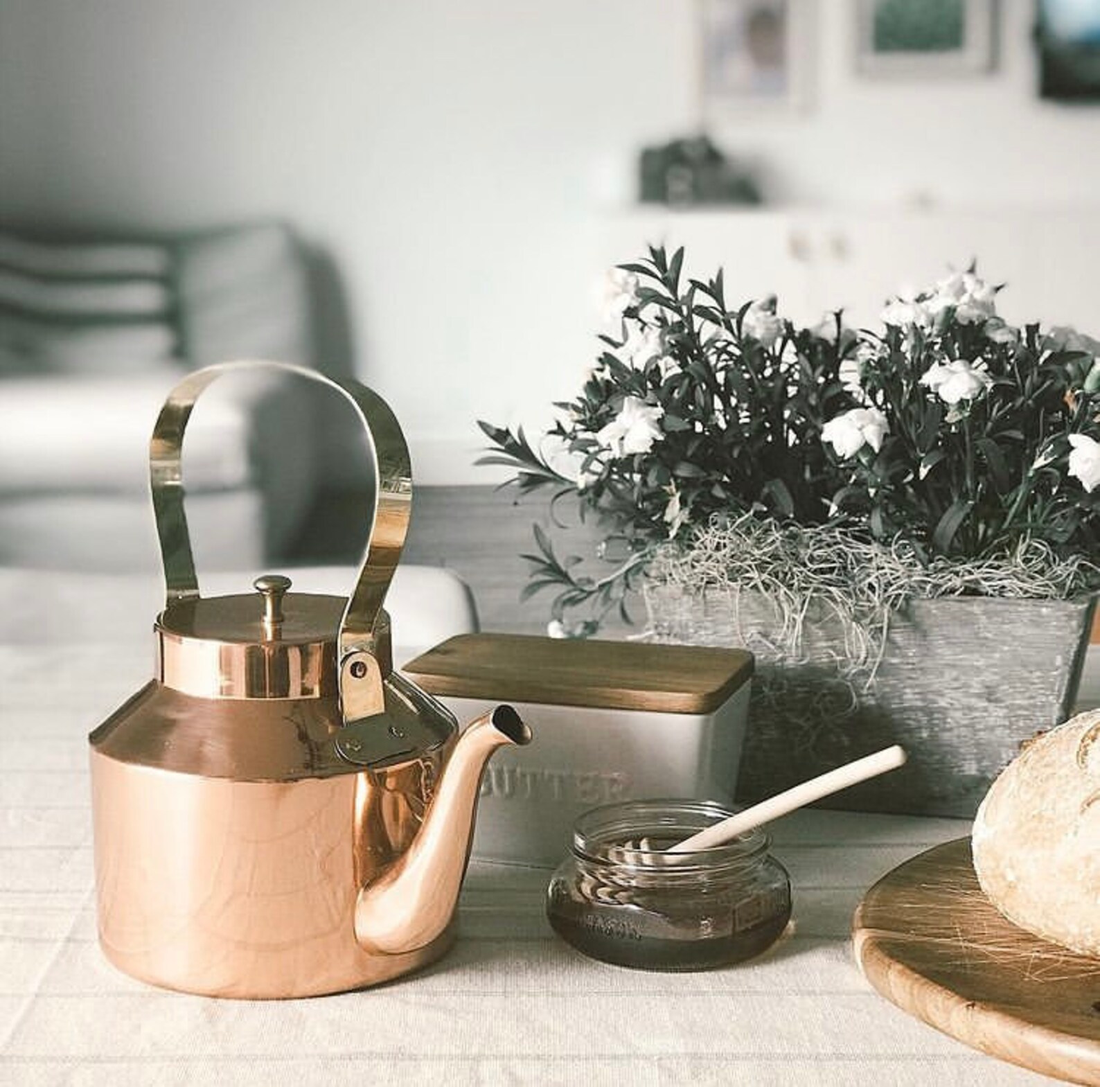 Copper Kettle Tea Kettle Vintage Kettle Antique Tea Etsy