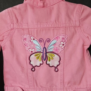 Rosa Sterne Baby Jeansjacke