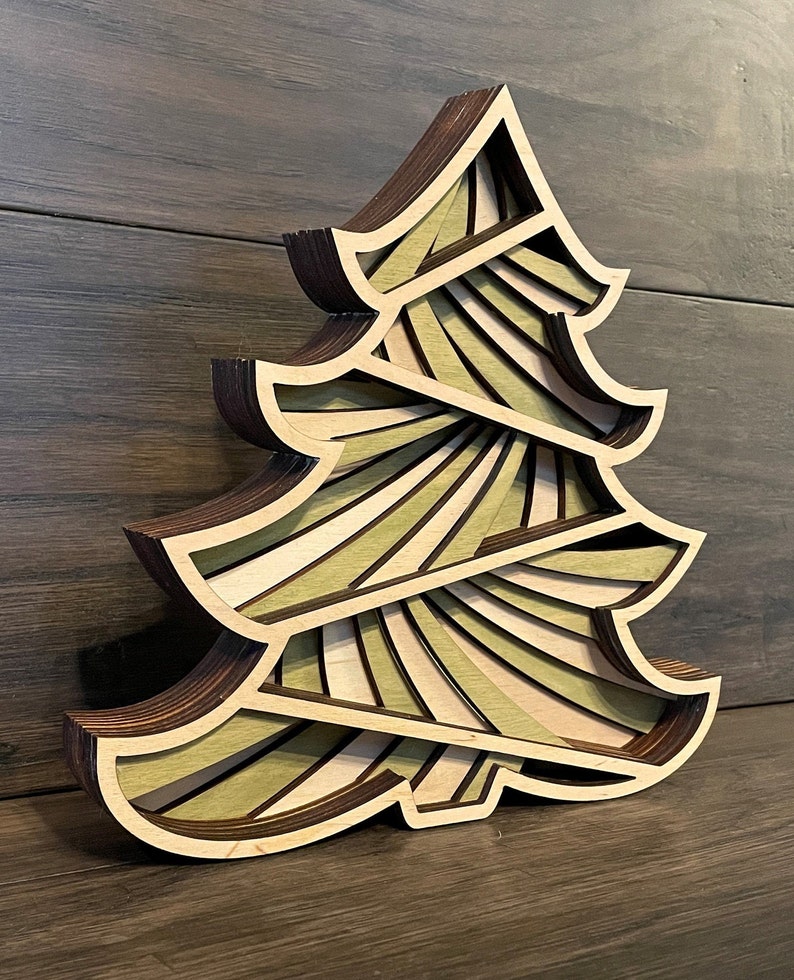 Christmas Tree Laser Cut File Lbrn Svg Dfx Etsy Canada