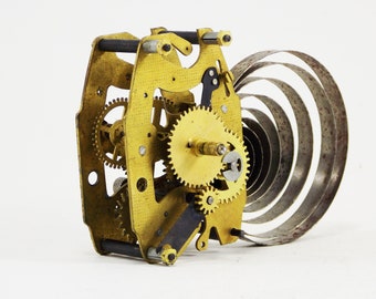 mechanism gears brass steampunk clock parts movement clock springs component clock broken brass plate clock repair alarm clock clockworks