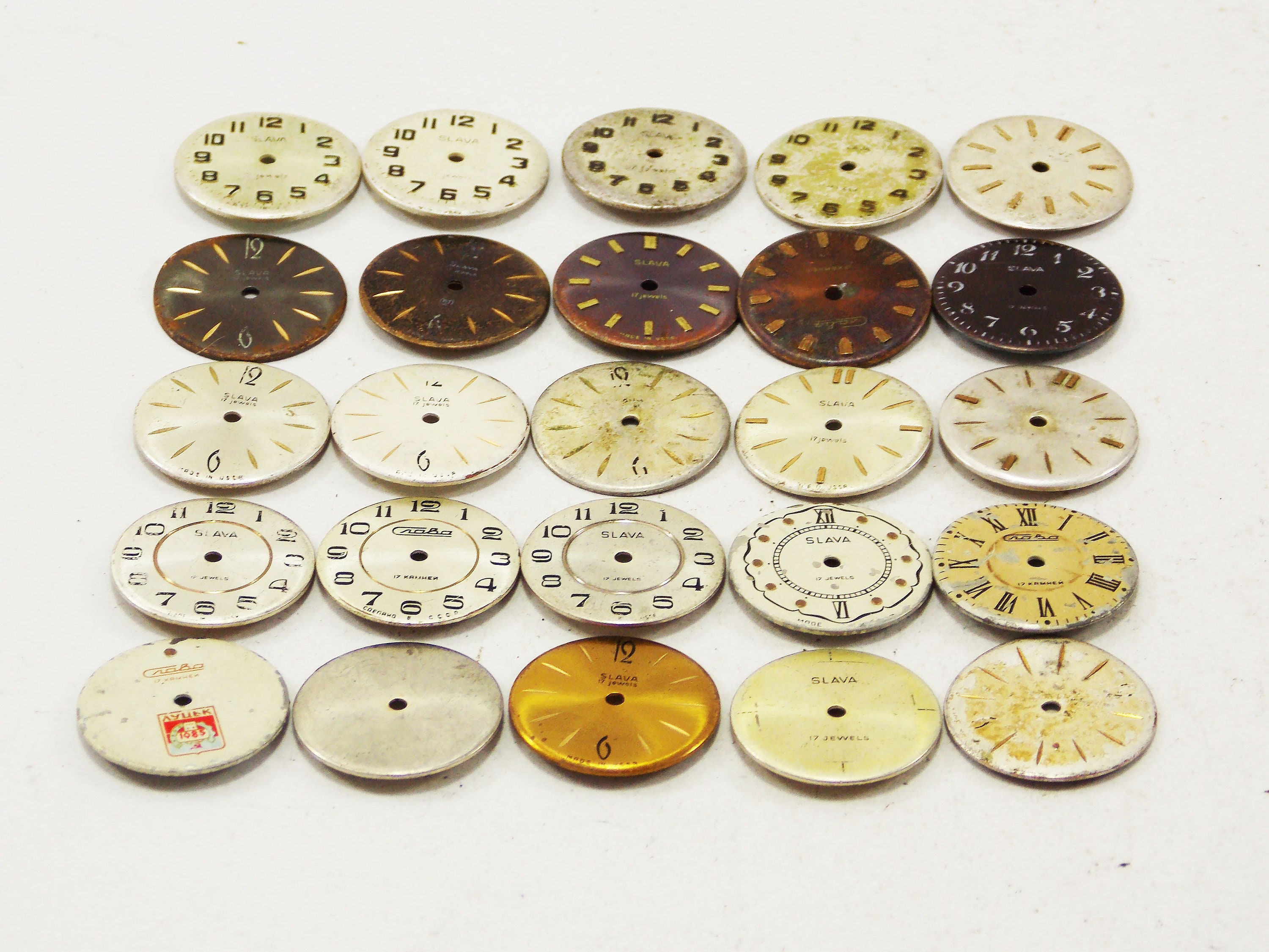 Wristwatch dials watch faces round watch parts watch dials Etsy
