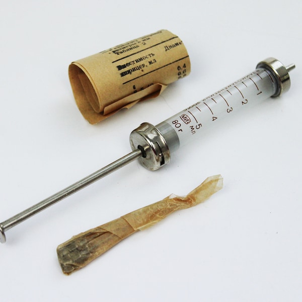 medical glass syringe medical instrument syringe vintage needle medical needles old injection veterinary syringe hospital supply farm tools