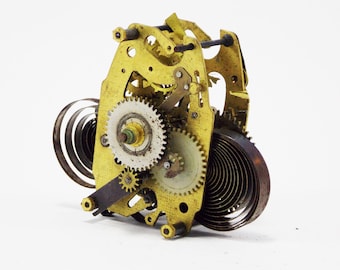 movement clock repair mechanism clock parts clock gears brass plate steampunk parts golden plated clockwork watch parts alarm clock findings