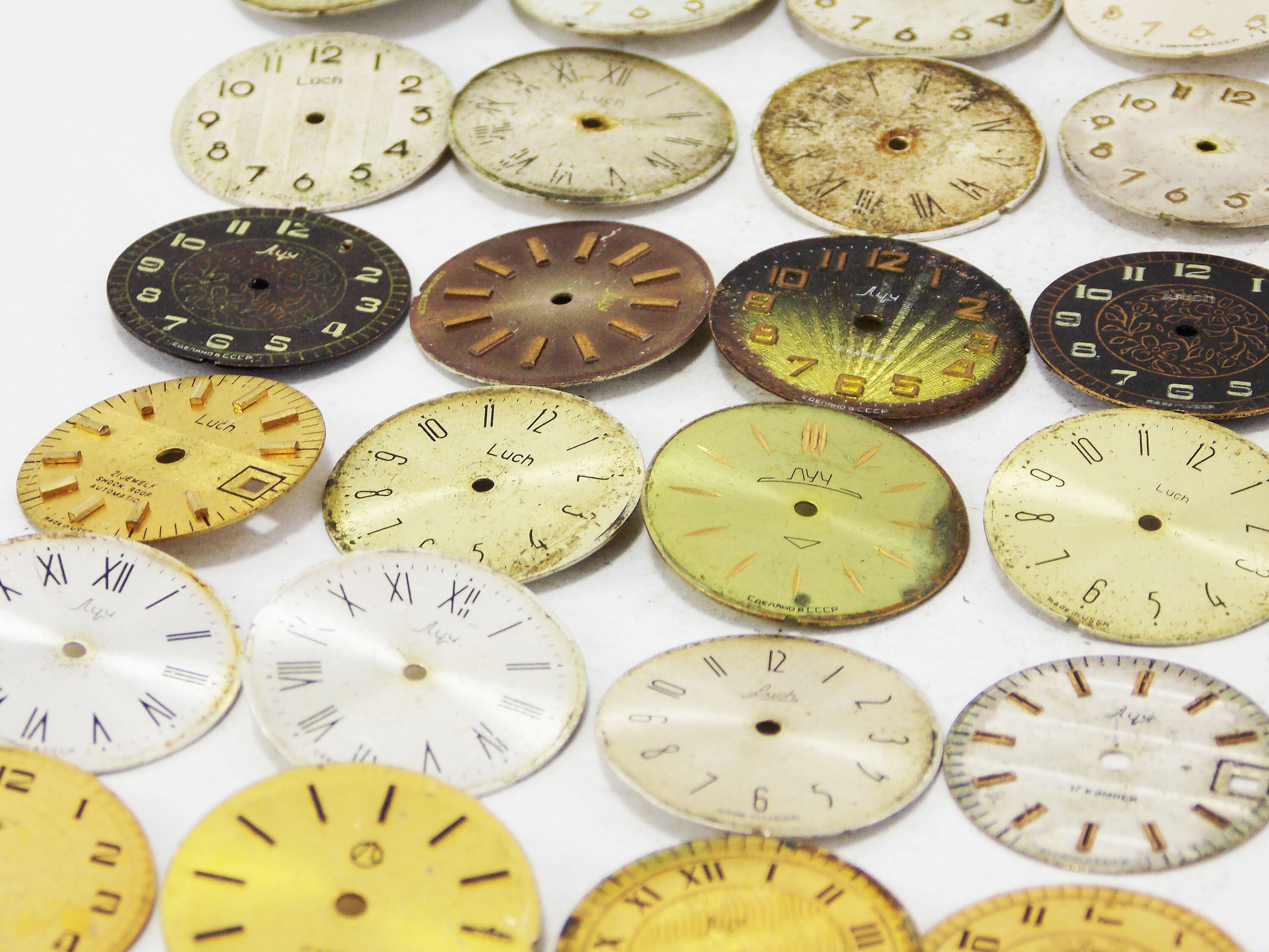 Watch parts round watch faces movement watch dials brass rings Etsy