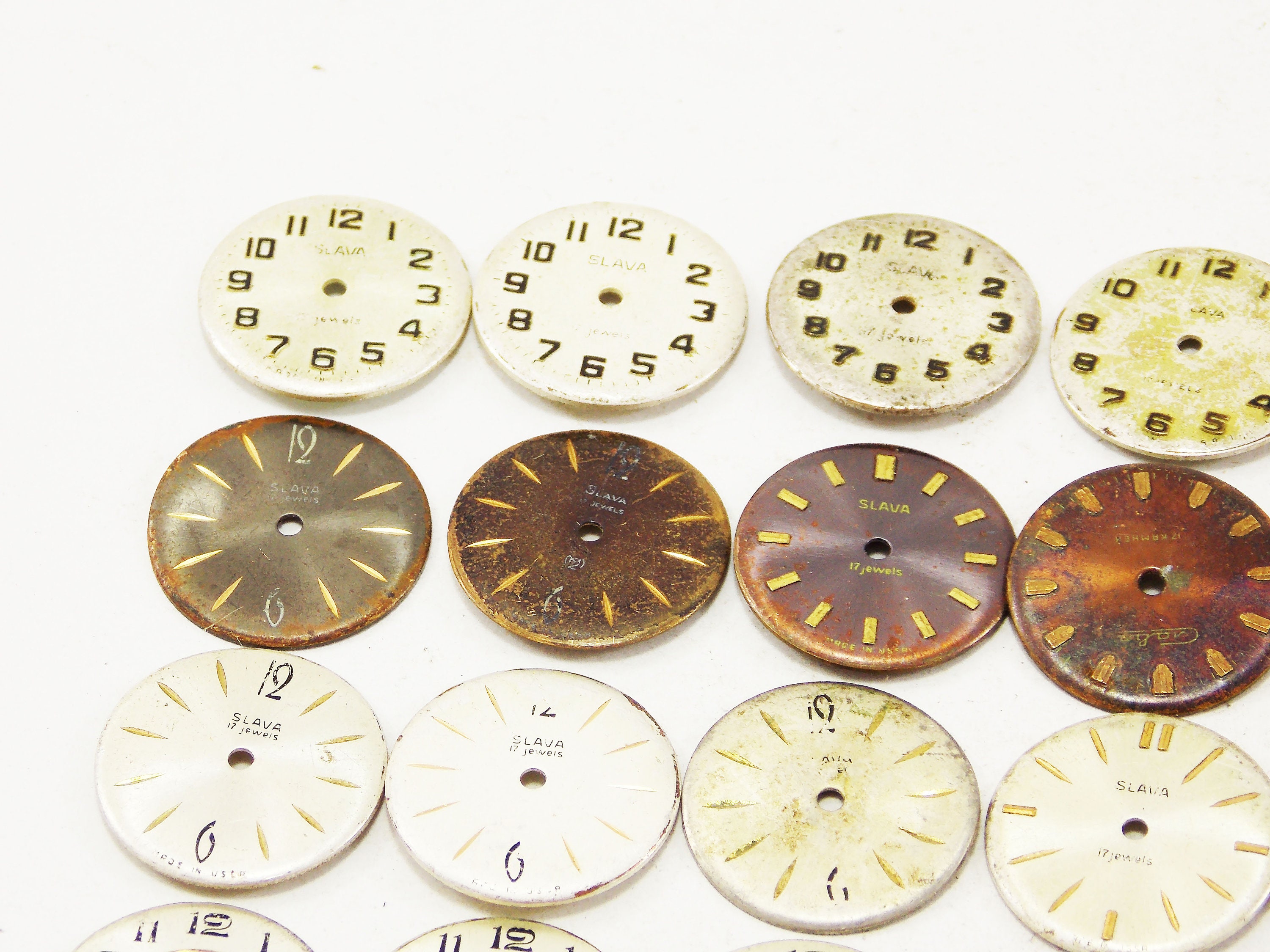 Wristwatch dials watch faces round watch parts watch dials Etsy