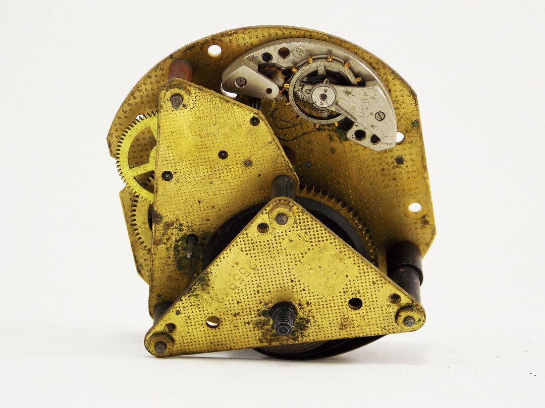 Brass Mechanism Steampunk Clock 75 Mm Alarm Clock Gears Brass Clock Parts Broken Clock Springs